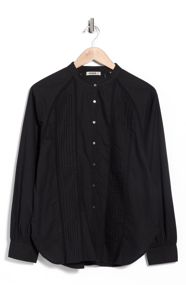 BUCK MASON Heirloom Cotton Poplin Button-Up Shirt, Main, color, Black
