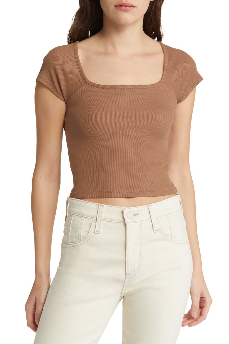 Brightside Square Neck T-Shirt, Main, color, STABLE