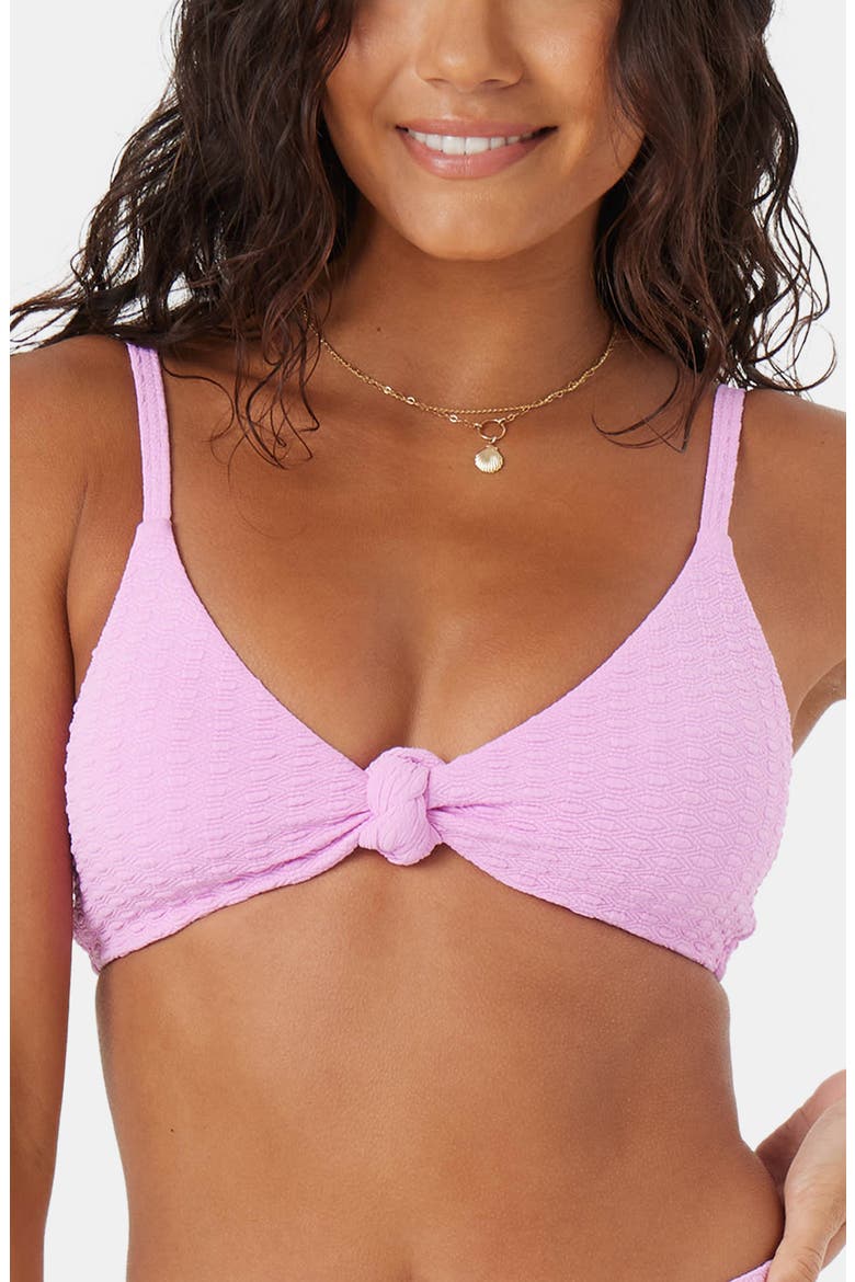 Haliewa Knot Bralette Bikini Top, Main, color, LILAC