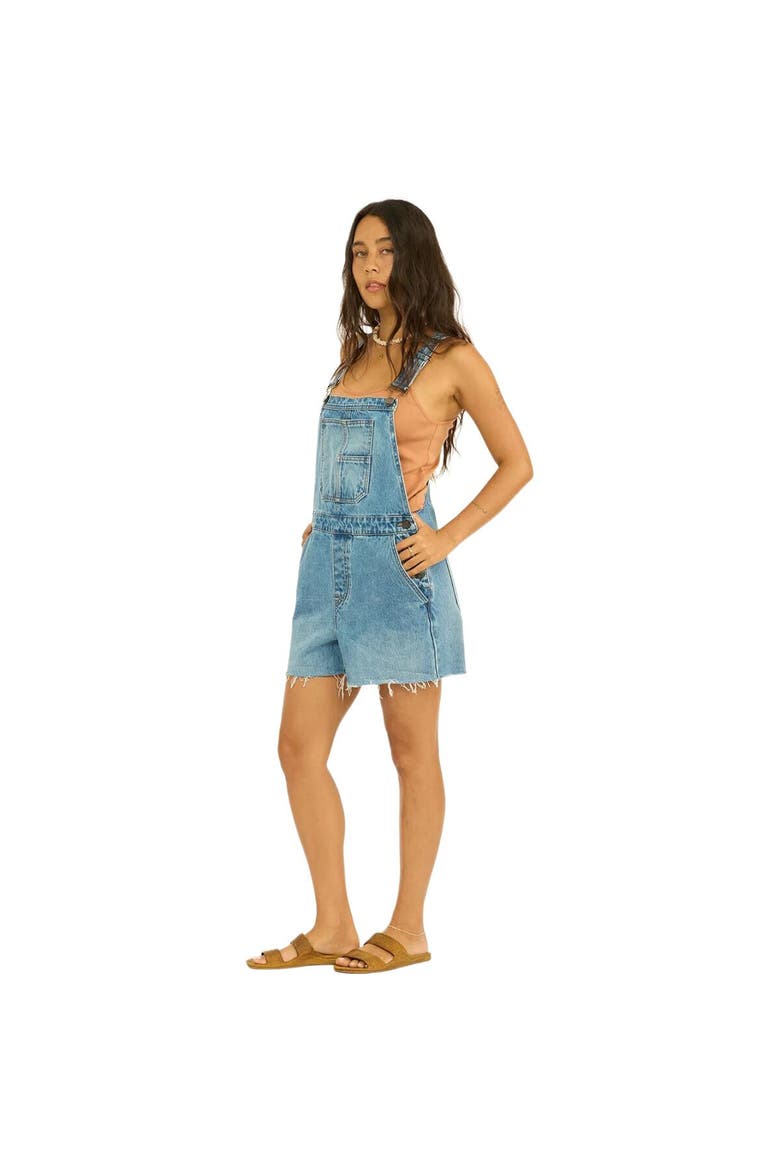 Salty Days Denim Shortall - Women's, Alternate, color, Indigo Wash