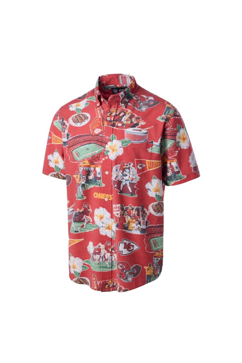 Men's Reyn Spooner Red Kansas City Chiefs Scenic Button-Down Shirt, Alternate, color, Red
