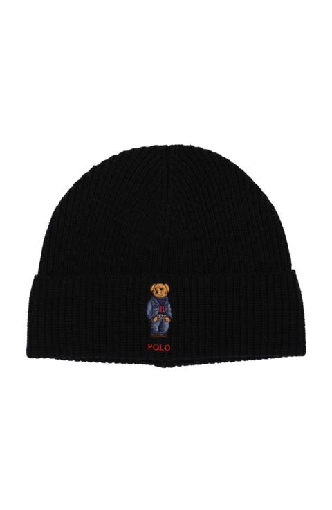 Solid Denim Bear Beanie