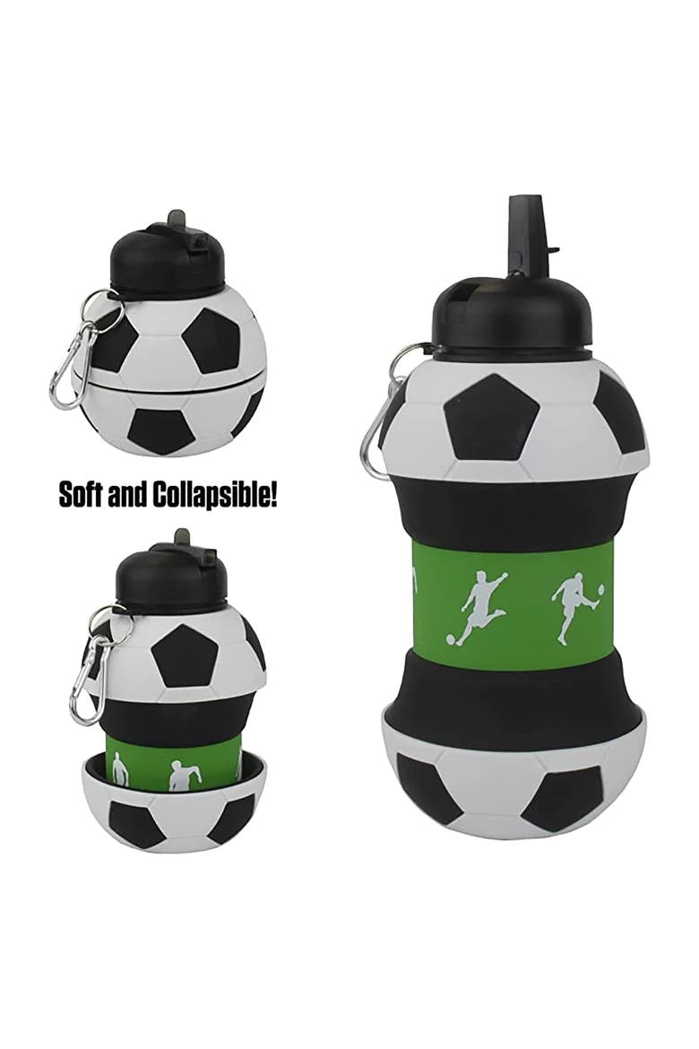 Collapsible 1 Liter Water Bottle Soccer Ball, Alternate, color, Multicolored