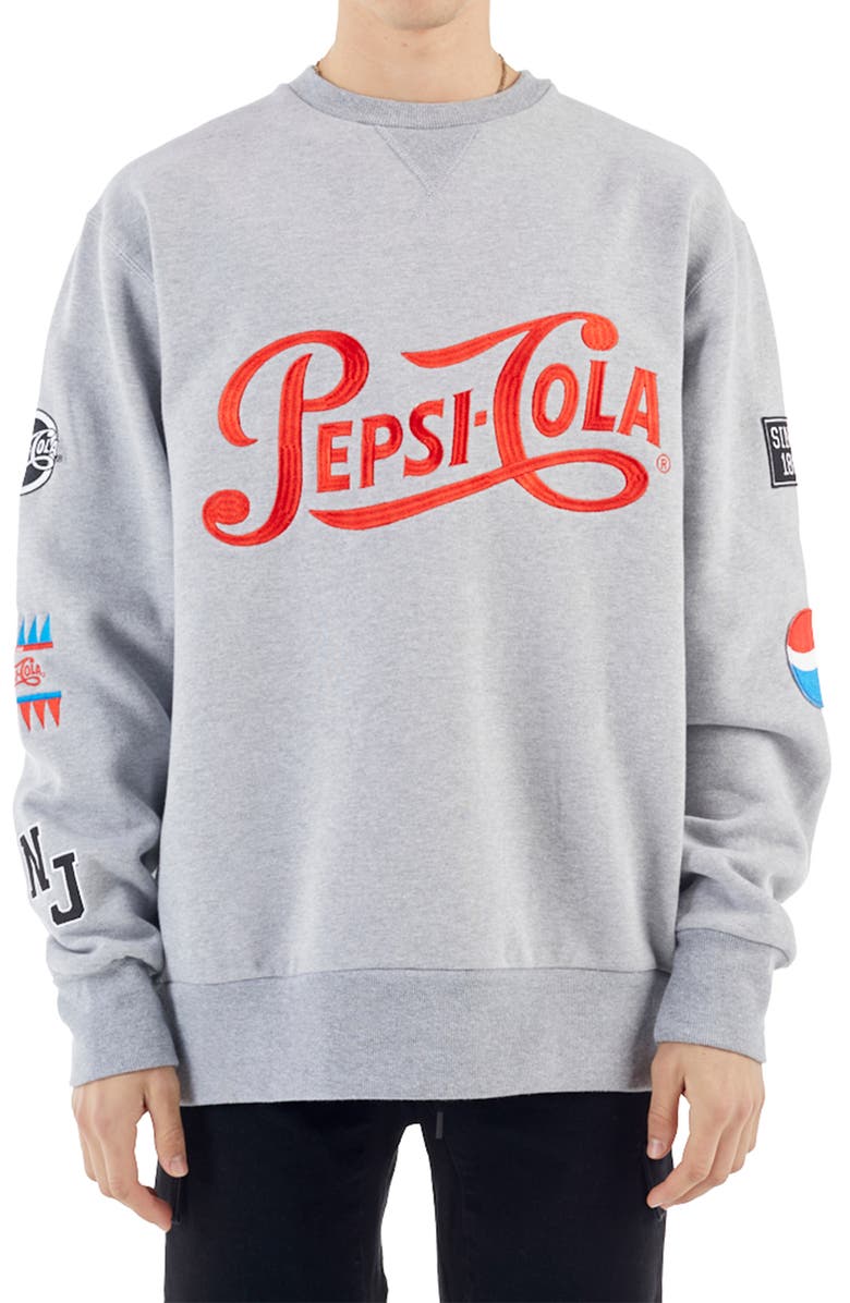 NANA JUDY x Pepsi<sup>®</sup> Classic Embroidered Logo Crewneck Sweatshirt, Main, color, 