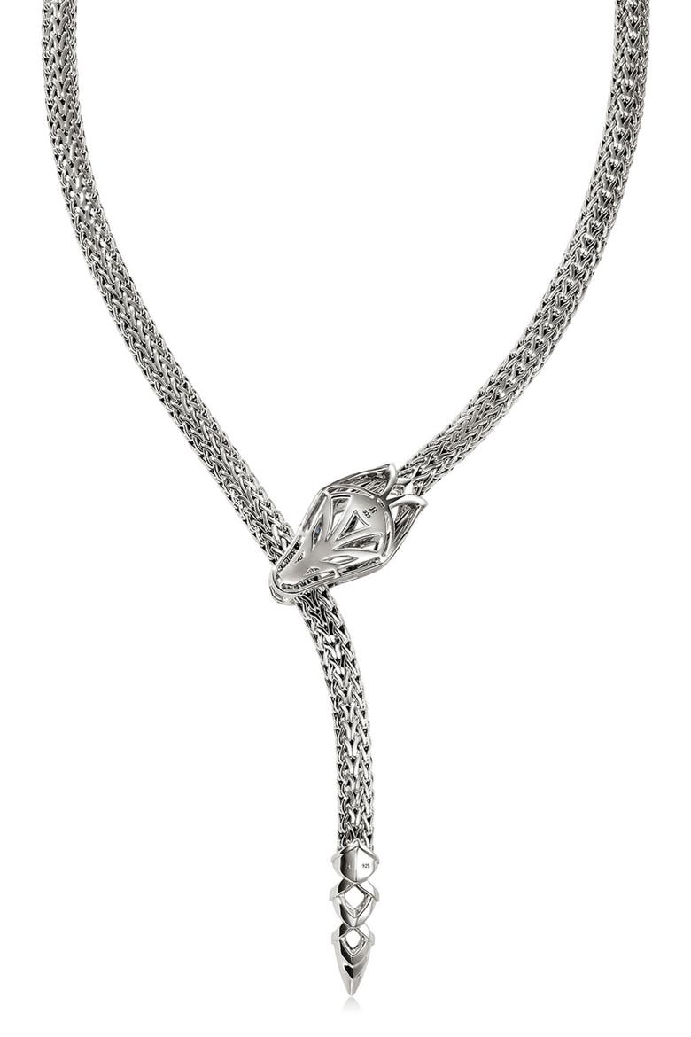 Naga Y Necklace, Sterling Silver, 7.5mm, Alternate, color, SILVER