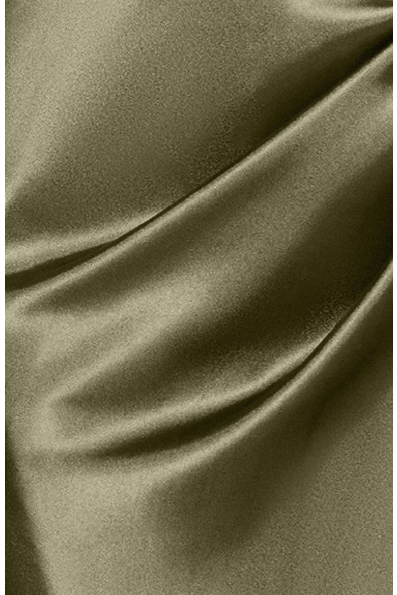 Halter Charmeuse Gown, Alternate, color, OLIVE