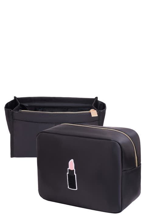 XL Lipstick Patch Cosmetic Bag with Insert