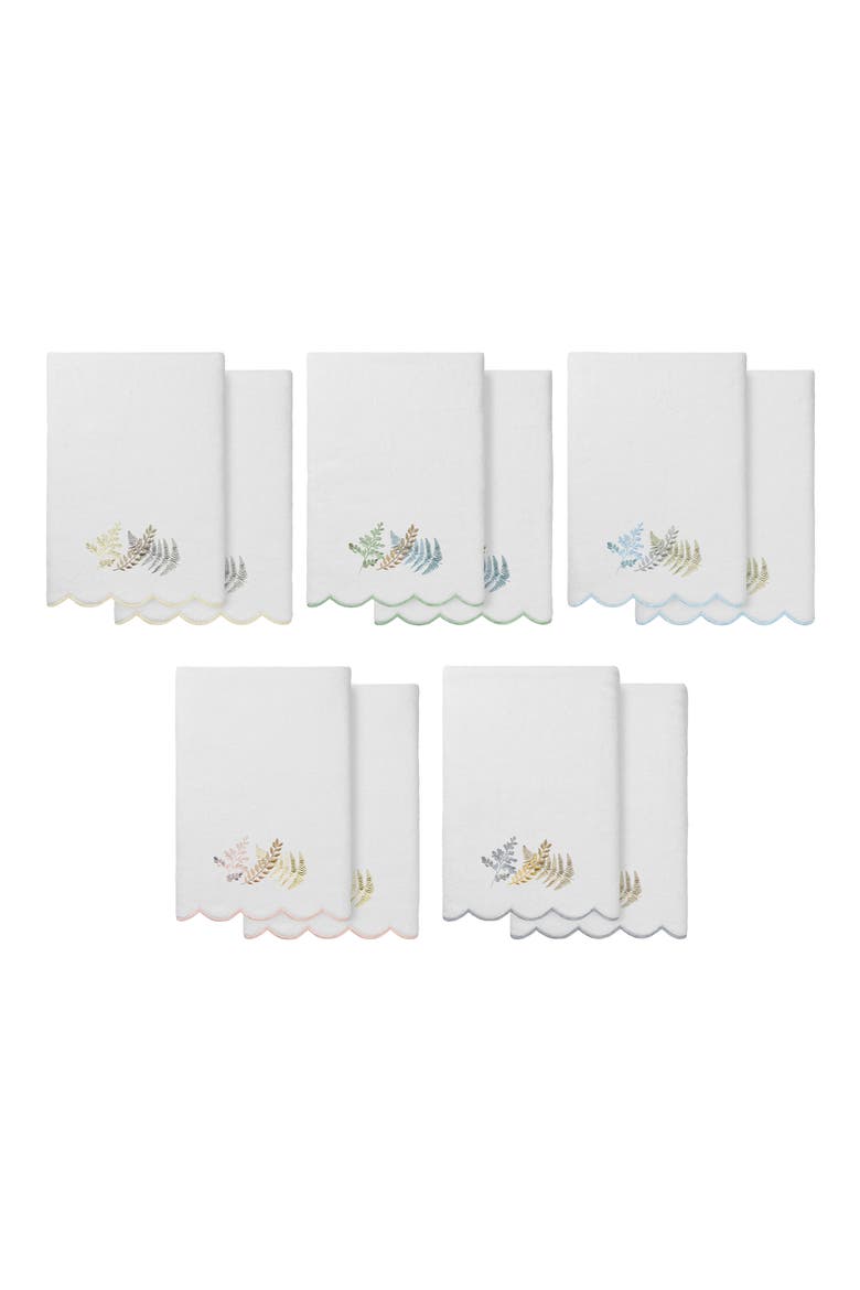 Fern Toss Scallop 2-Piece Bath Towel Set, Alternate, color, WHITE/ GRAY