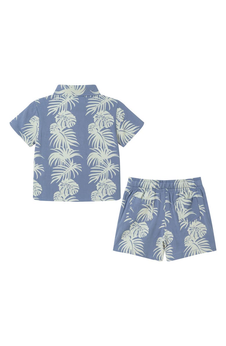 Andy & Evan Button-Up Shirt & Shorts Set, Alternate, color, Blue