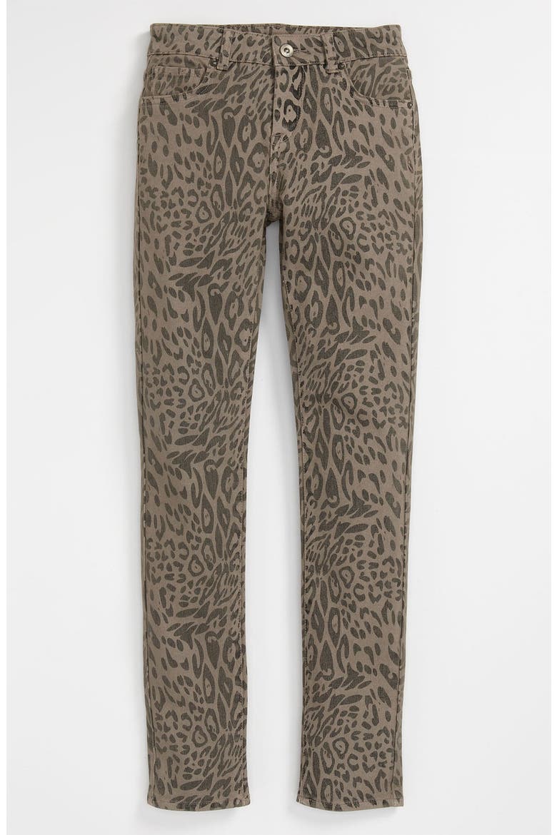 !iT JEANS Printed Ultra Skinny Jeans, Alternate, color, LEOPARD GREY