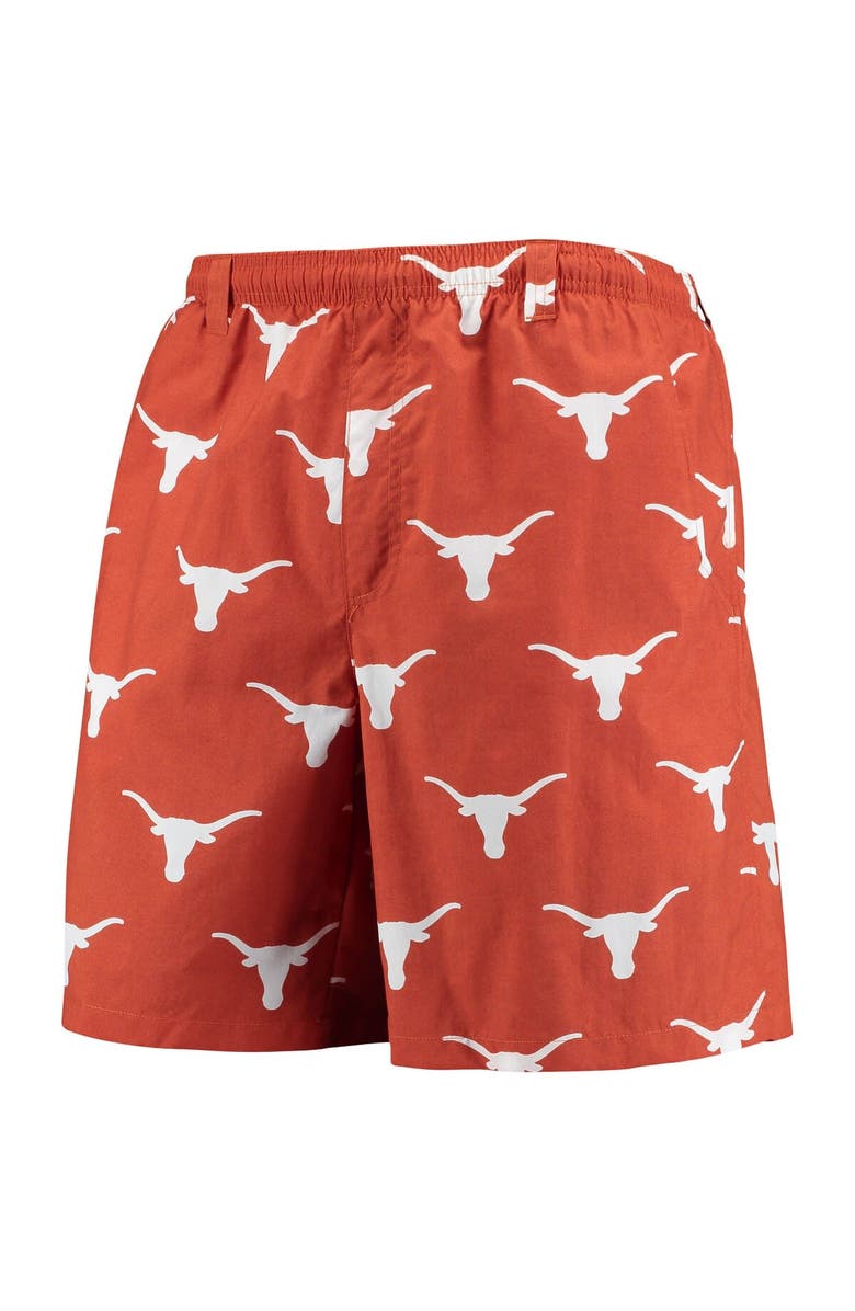 Columbia Men's Columbia Texas Orange Texas Longhorns PFG Backcast II 8" Omni-Shade Hybrid Shorts, Alternate, color, Burnt Orange