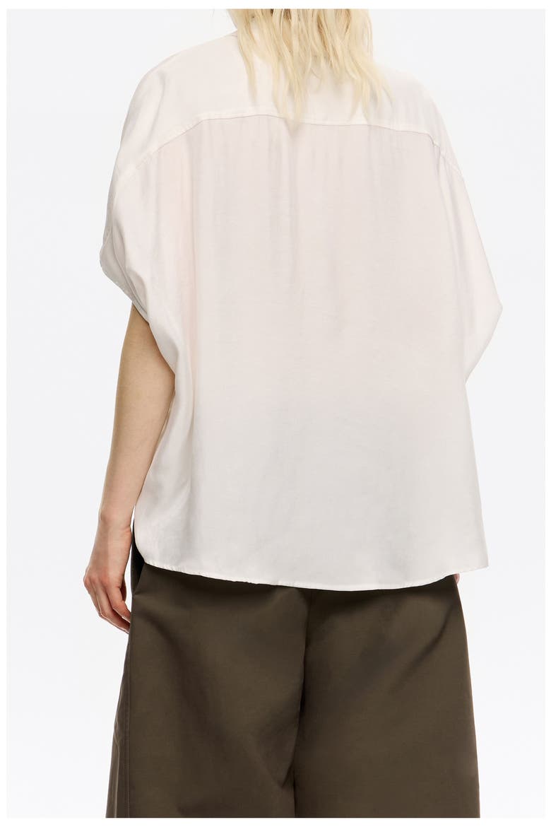 Fluid Cape Shirt, Alternate, color, IVORY