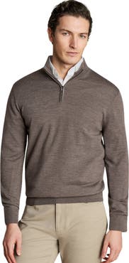 Charles Tyrwhitt Pure Merino Zip Neck Sweater