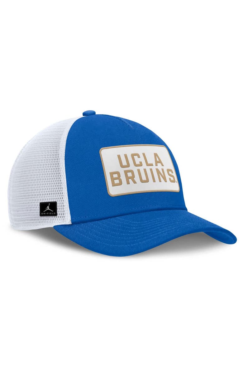 Jordan Brand Men's Jordan Brand Blue/White UCLA Bruins 2025 On-Field Rise Patch Trucker Adjustable Hat, Alternate, color, Blue