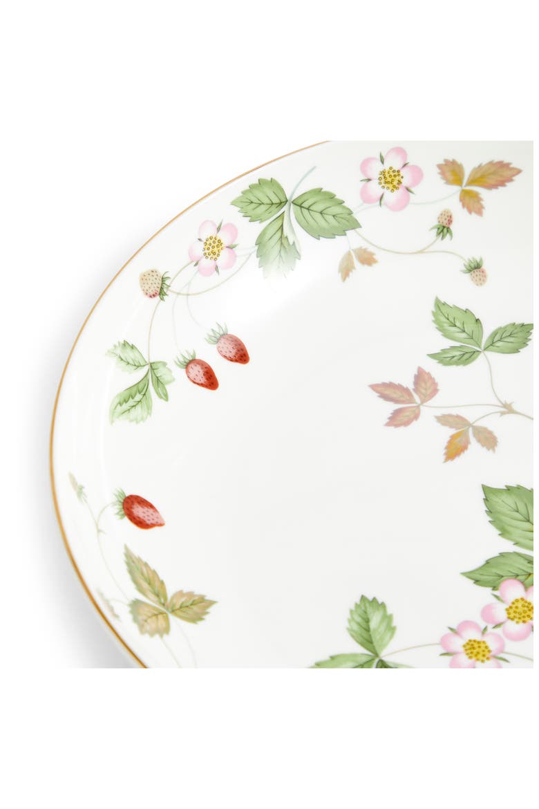 Wild Strawberry Bone China Pasta Bowl, Alternate, color, WHITE STRAWBERRY