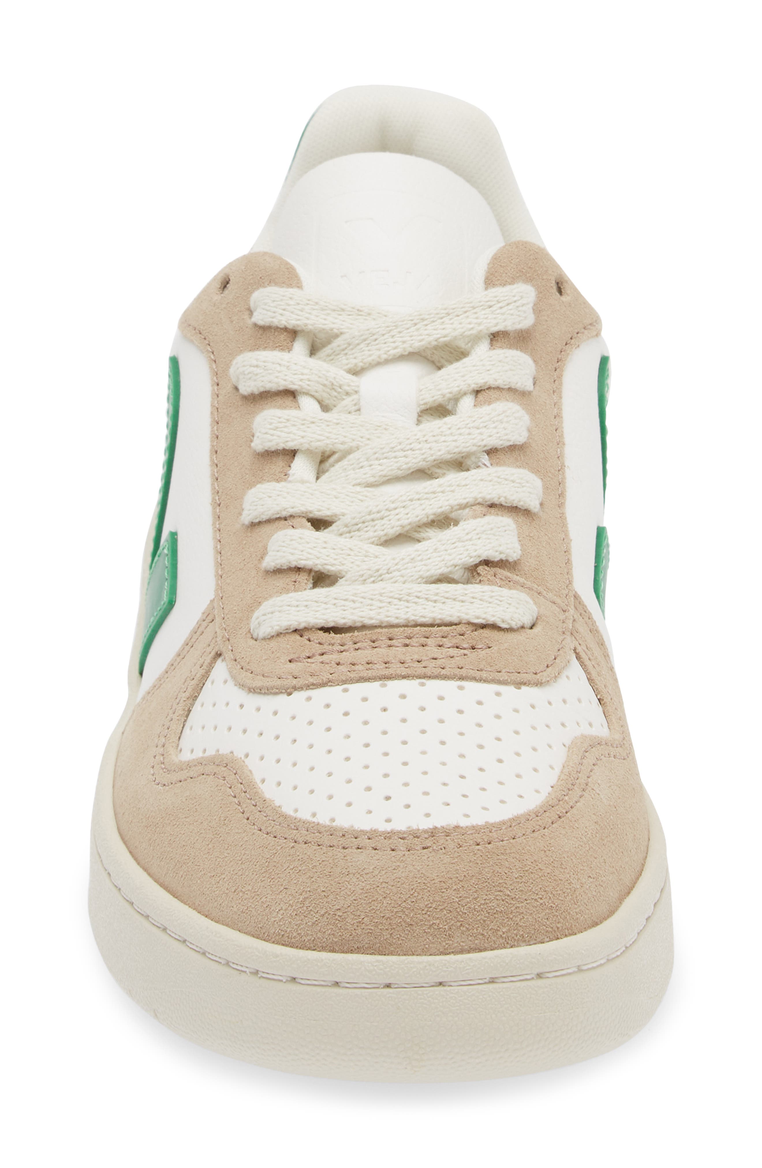 V-10 Sneaker, Alternate, color, EXTRA-WHITE/ EMERAUDE/ SAHARA