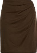 Vince Side Drape Wool Blend Skirt