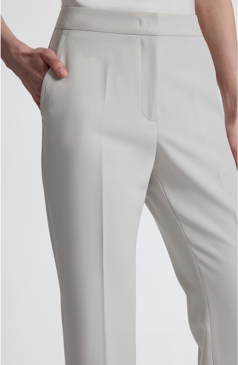 Santorelli Bethany Flared Pant in Soft Stretch Crepe, Alternate, color, Ash