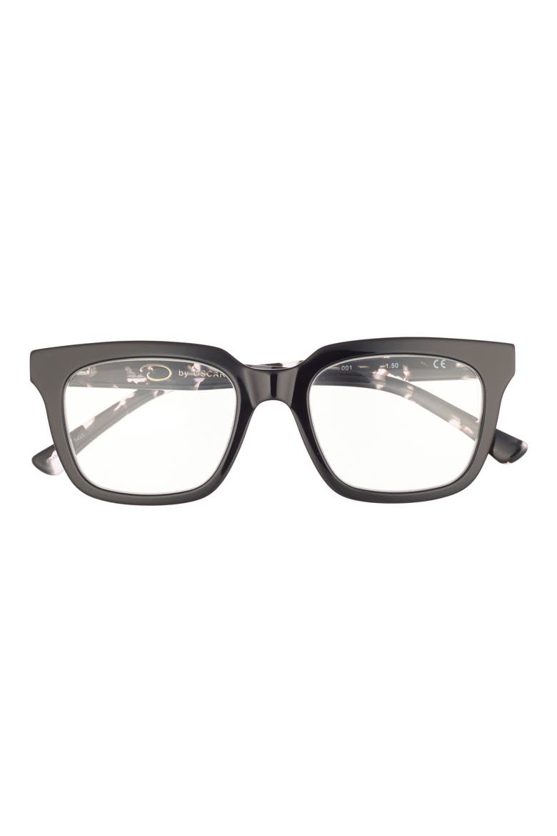 Chunky 51mm Square Optical Glasses, Main, color, BLACK