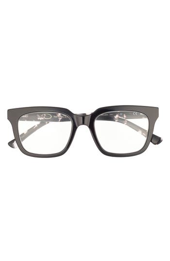 Oscar De La Renta Chunky 51mm Square Optical Glasses In Brown