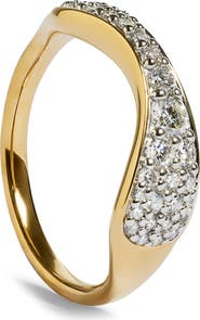 Monica Vinader Riva Pavé Lab Grown Diamond Ring (Online Trunk Show)