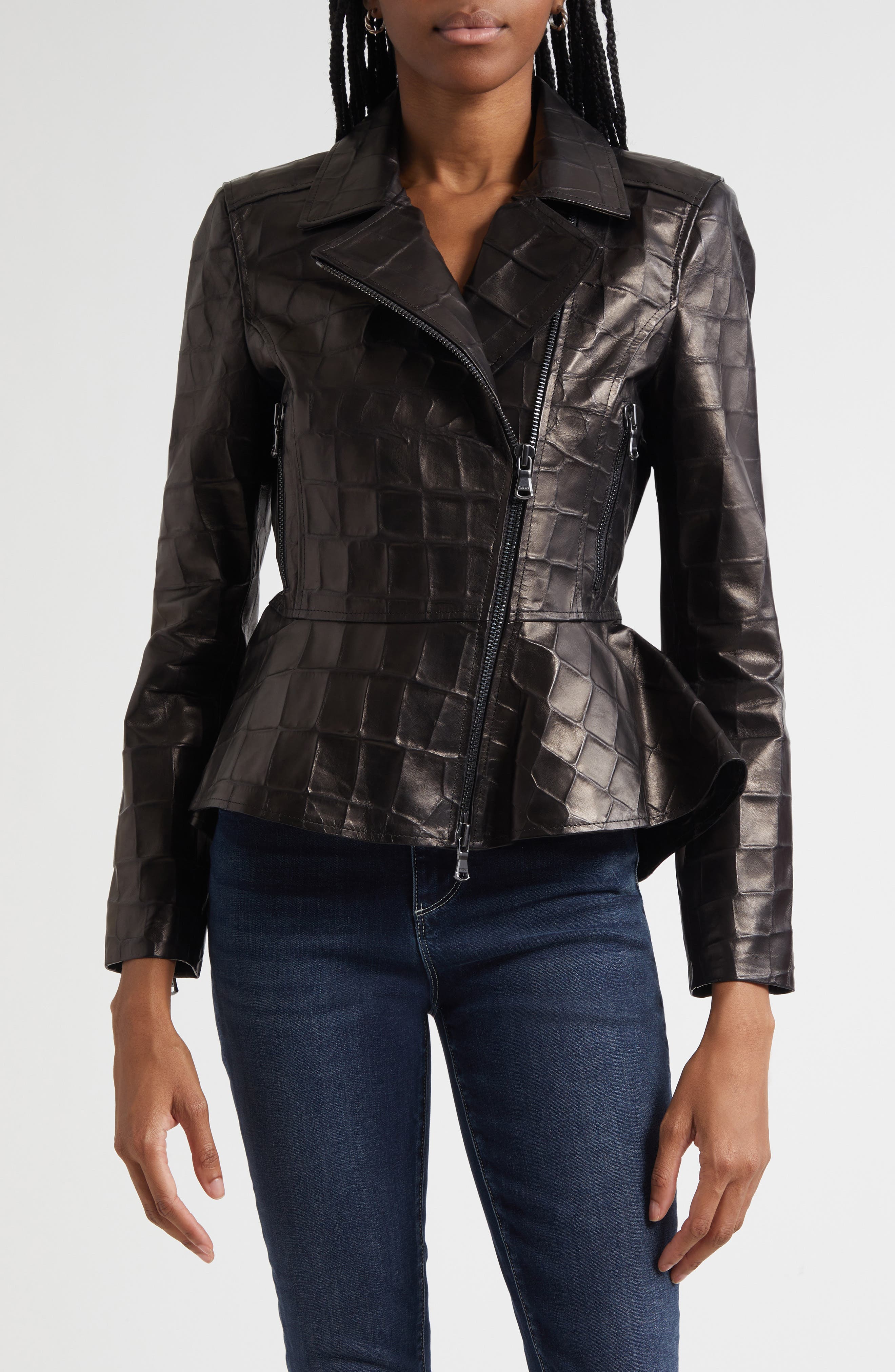 Lyric Peplum Biker Jacket