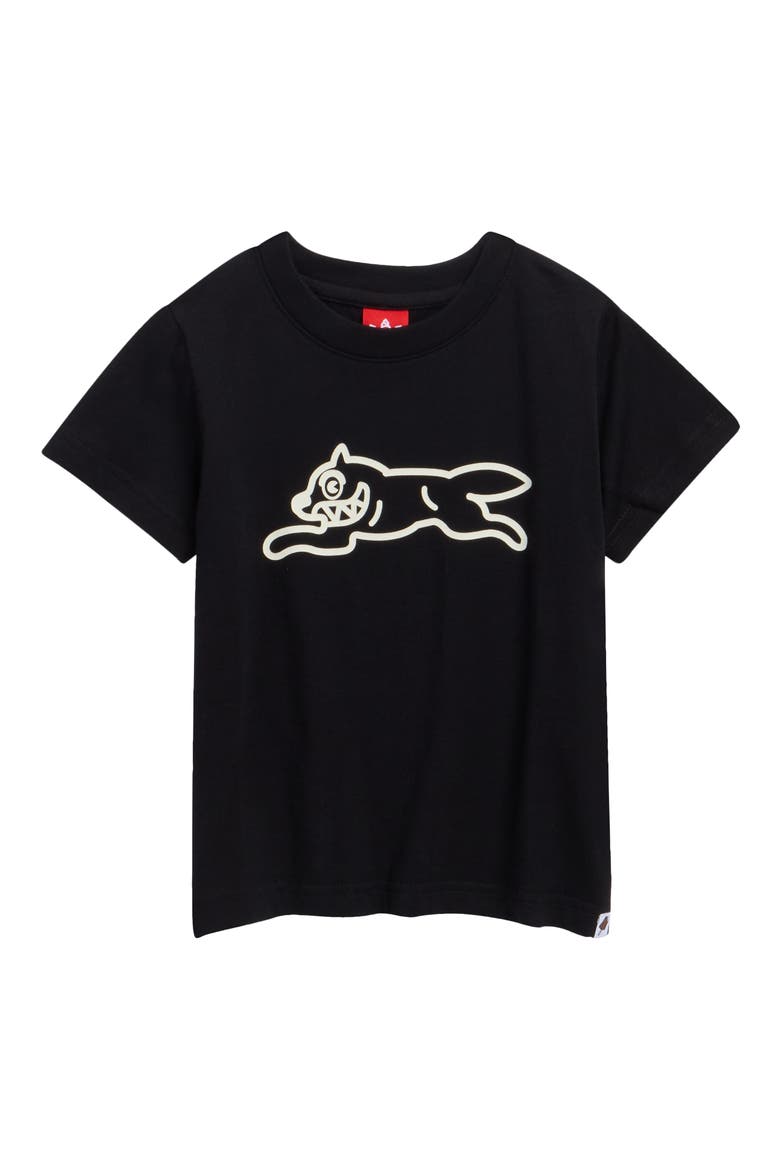 Kids' Running Dog Cotton Graphic T-Shirt, Main, color, BLACK