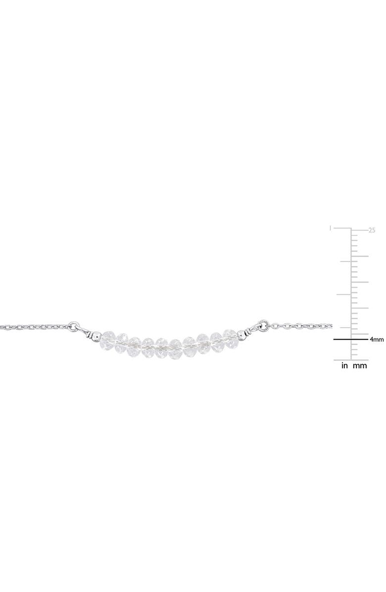 DELMAR White Topaz Beaded Necklace & Bracelet Set, Alternate, color, White