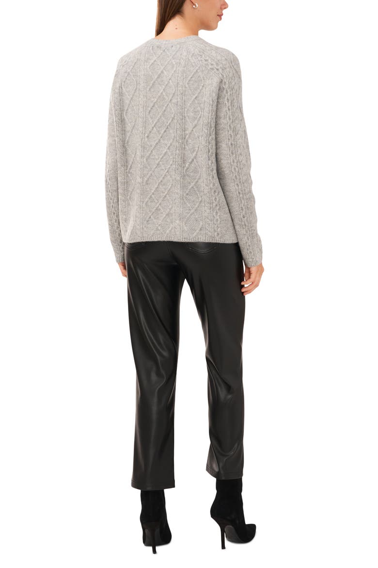 Mixed Stitch Sweater, Alternate, color, LIGHT HEATHER GREY