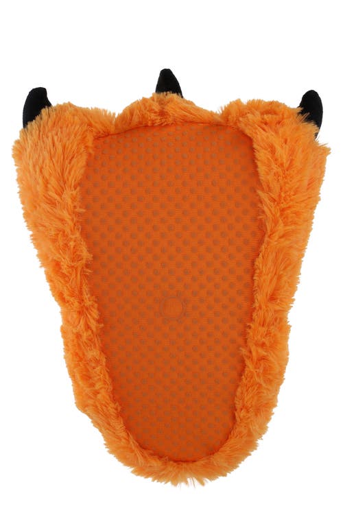 Sg Footwear Plush Duck Foot Slipper In Orange