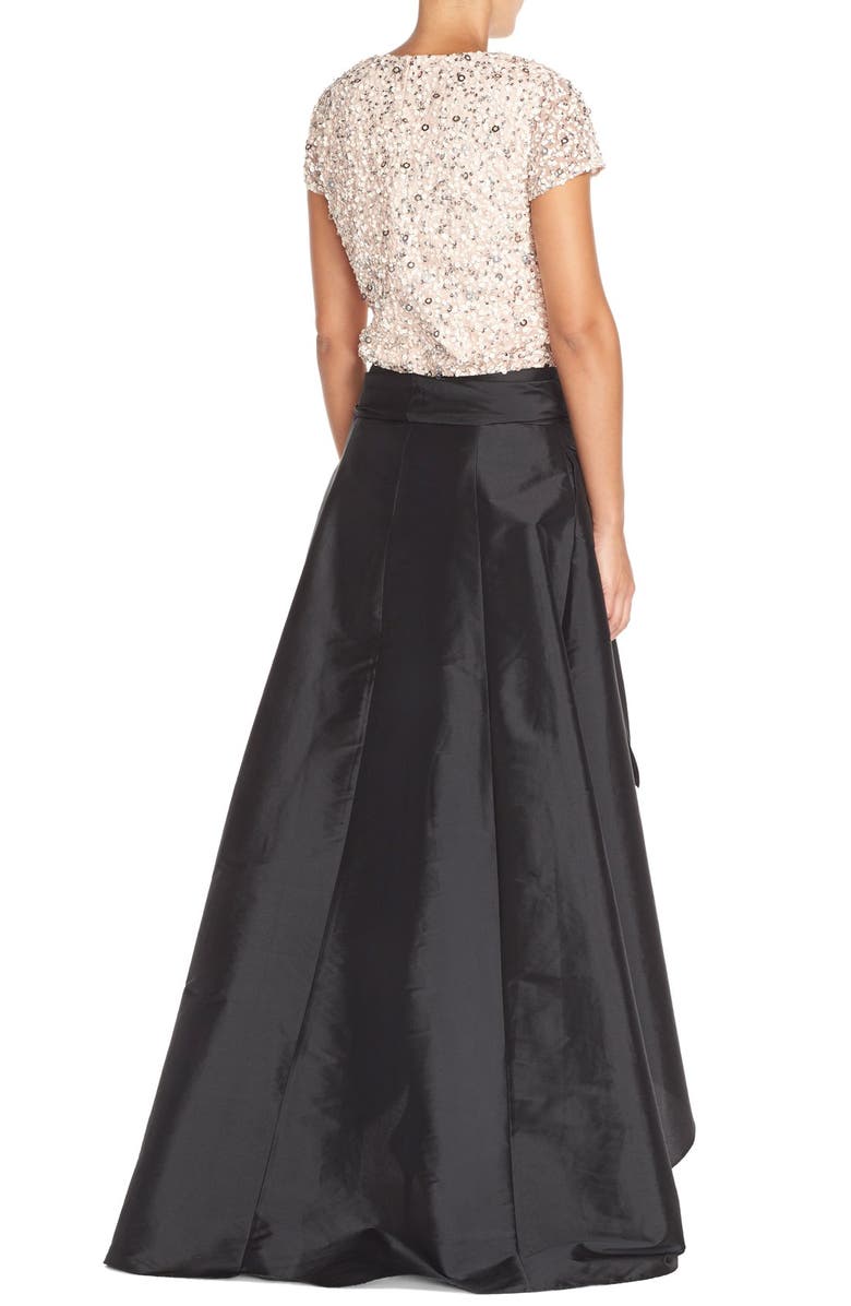Adrianna Papell High/Low Taffeta Ball Skirt, Alternate, color, 