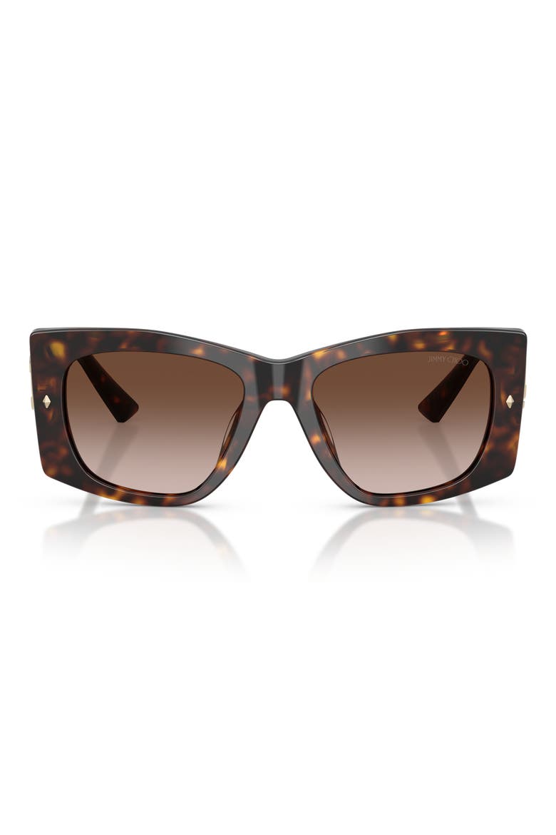 54mm Butterfly Sunglasses, Main, color, HAVANA / BROWN GRADIENT