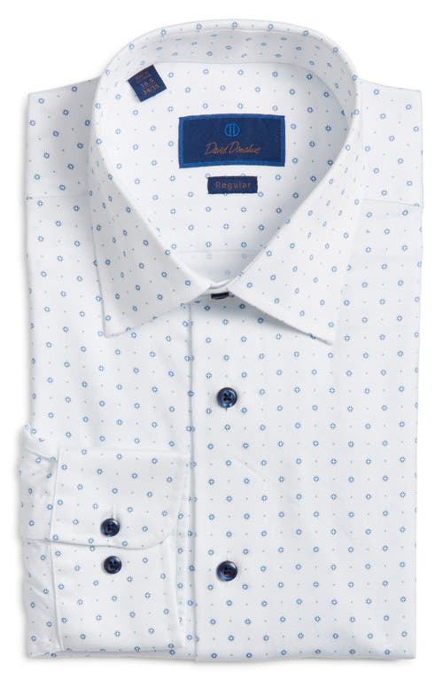 David Donahue Regular Fit Geo Print Cotton Dress Shirt In Multi