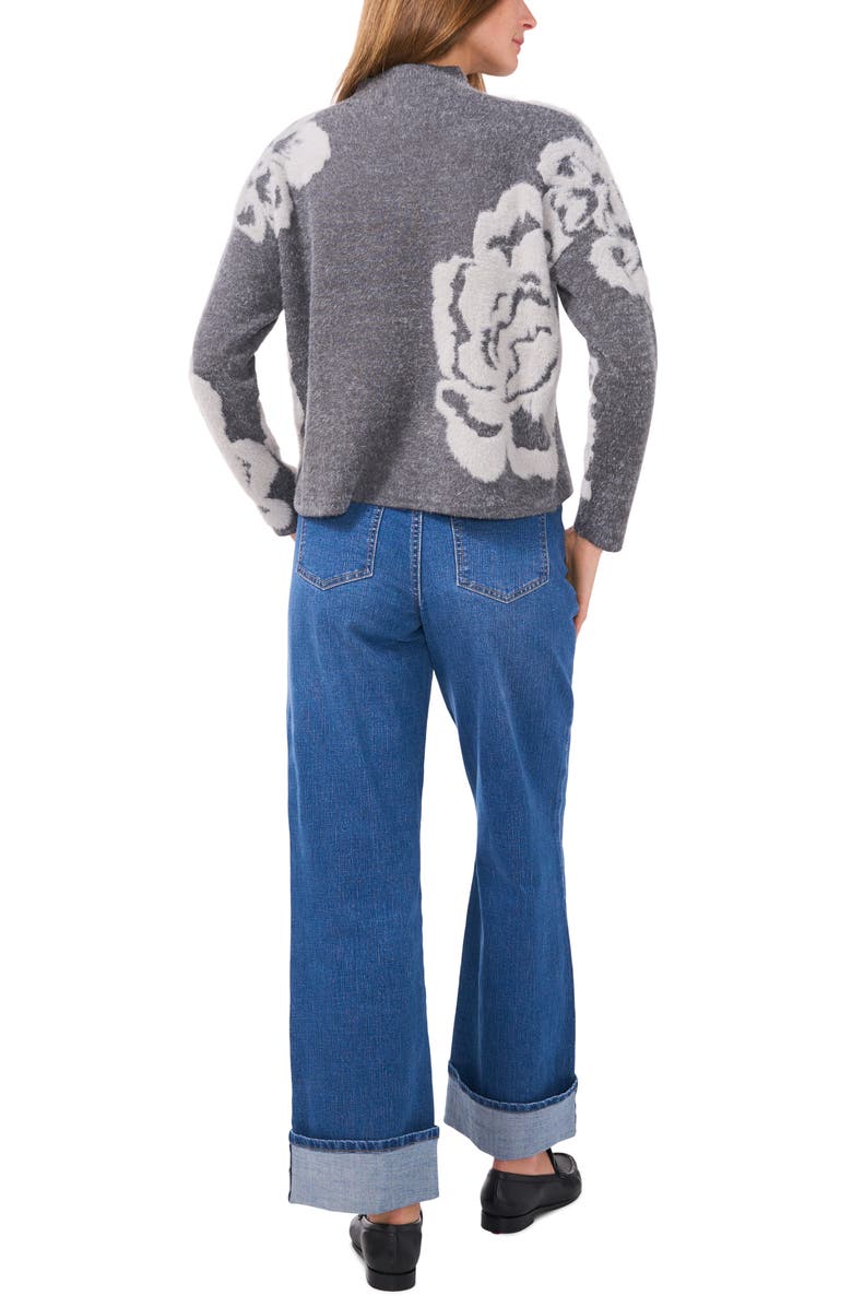 1.STATE Flower Mock Neck Sweater, Alternate, color, 