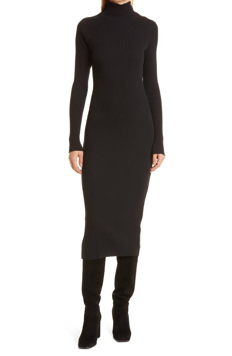 The Range Jumbo Stark Thermal Turtleneck Midi Dress, Main, color, 
