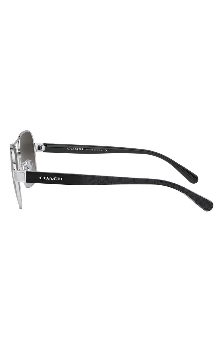 COACH 57mm Gradient Aviator Sunglasses, Alternate, color, 