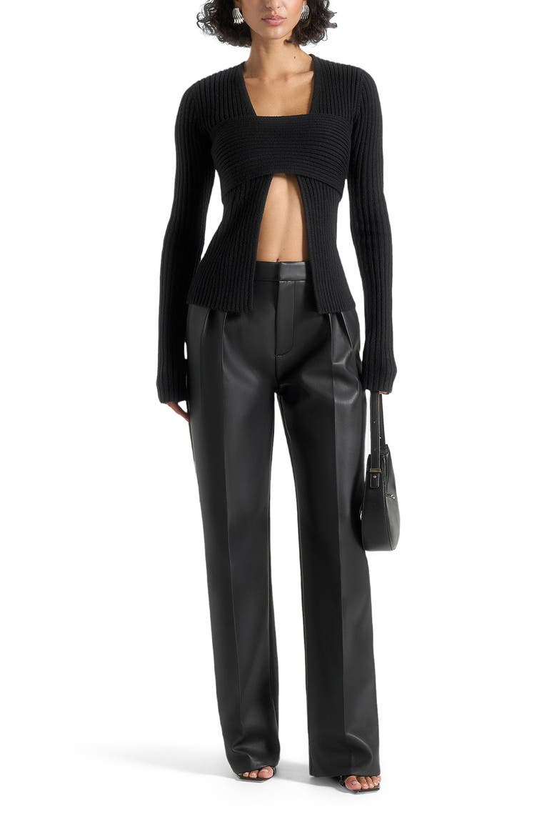 Marisa 2-In-1 Knit Bandeau Cardigan, Alternate, color, Black