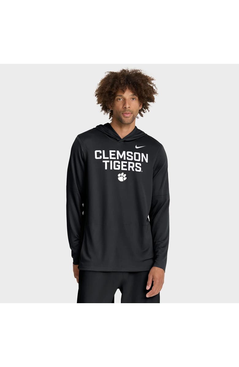 Nike Men's Nike Black Clemson Tigers 2025 Sideline Performance Long Sleeve Hoodie T-Shirt, Alternate, color, Black