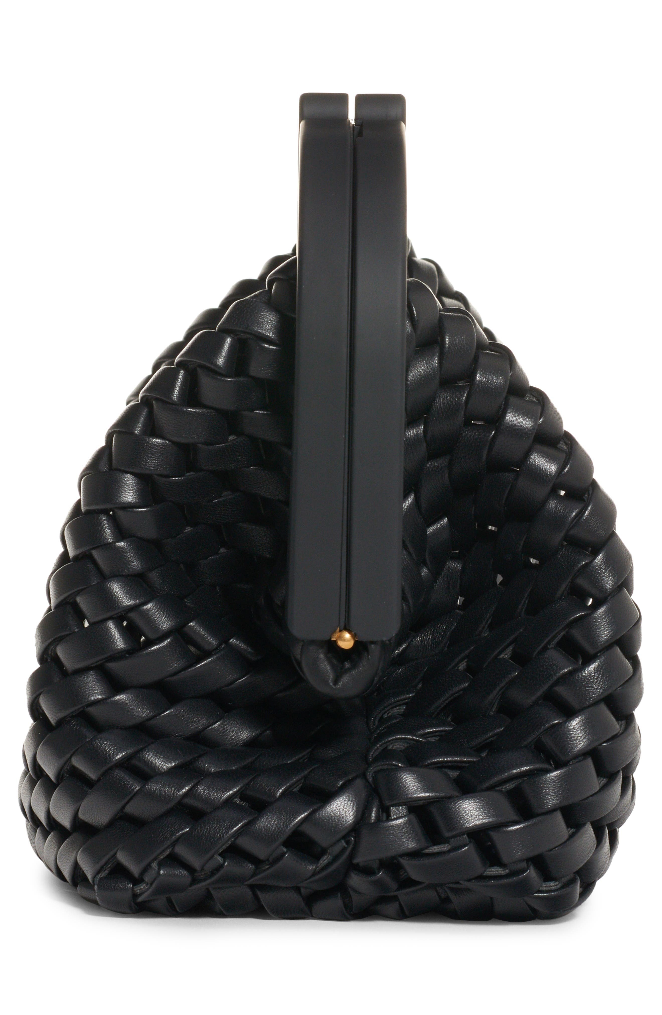 Bottega Veneta Point Slanted Intreccio Top Handle Bag, Alternate, color, 