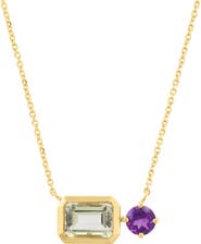 EFFY Amethyst & Green Quartz Pendant Necklace
