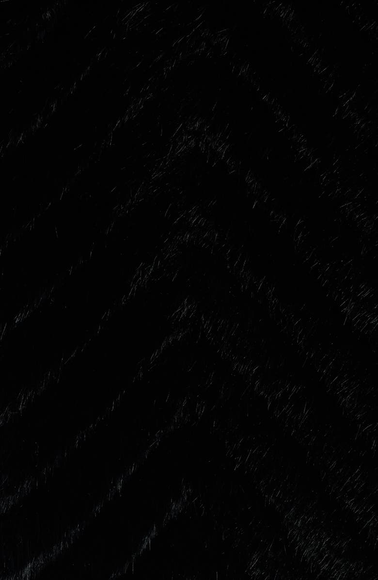 Bernardo Chevron Quilted Faux Fur Jacket, Alternate, color, Black