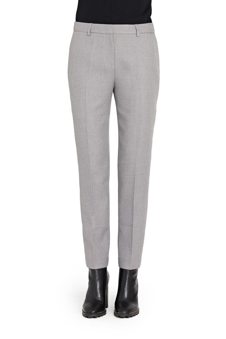 Herringbone Cigarette Pants, Main, color, HEATHER GREY