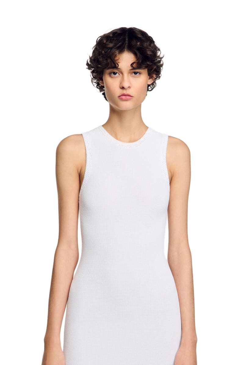 SANDRO Fringed crochet dress, Alternate, color,