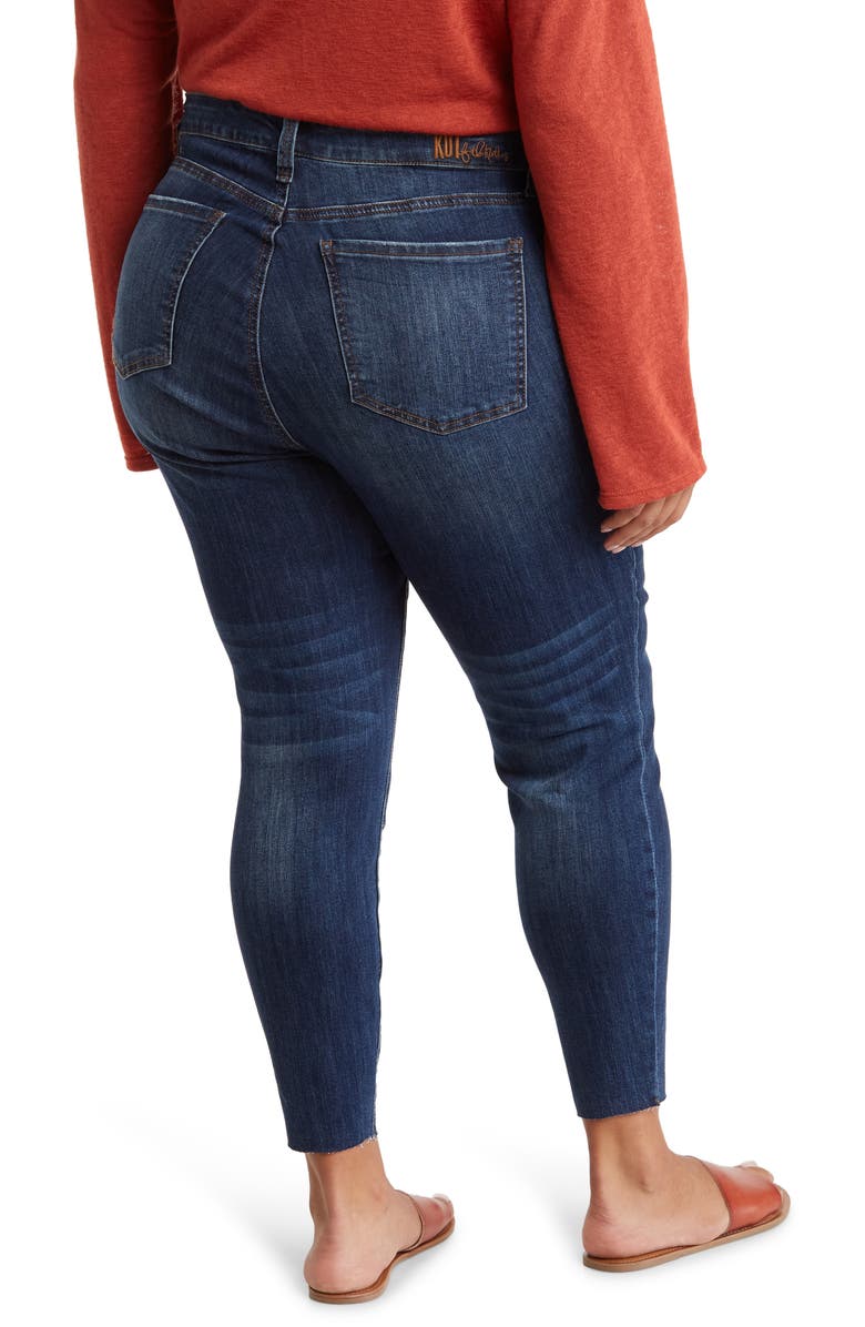 KUT from the Kloth Carlo Raw Hem Ankle Skinny Jeans, Alternate, color, Bamboo