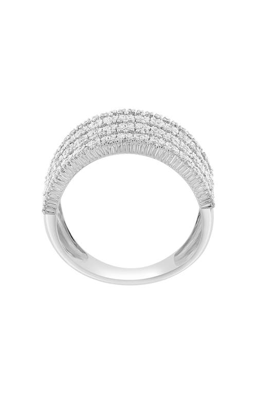 Effy Sterling Silver Diamond Ring In Multi