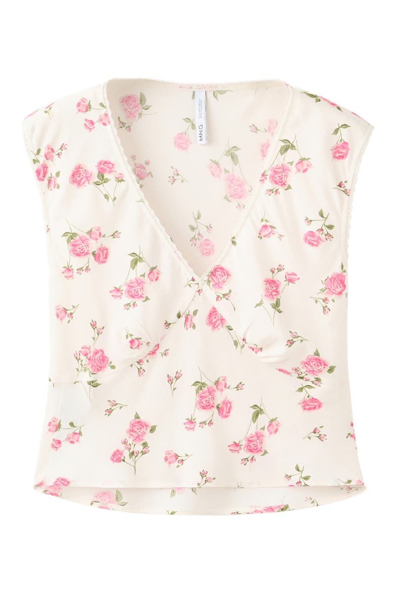 Floral Lace Cropped Blouse, Alternate, color, WHITE