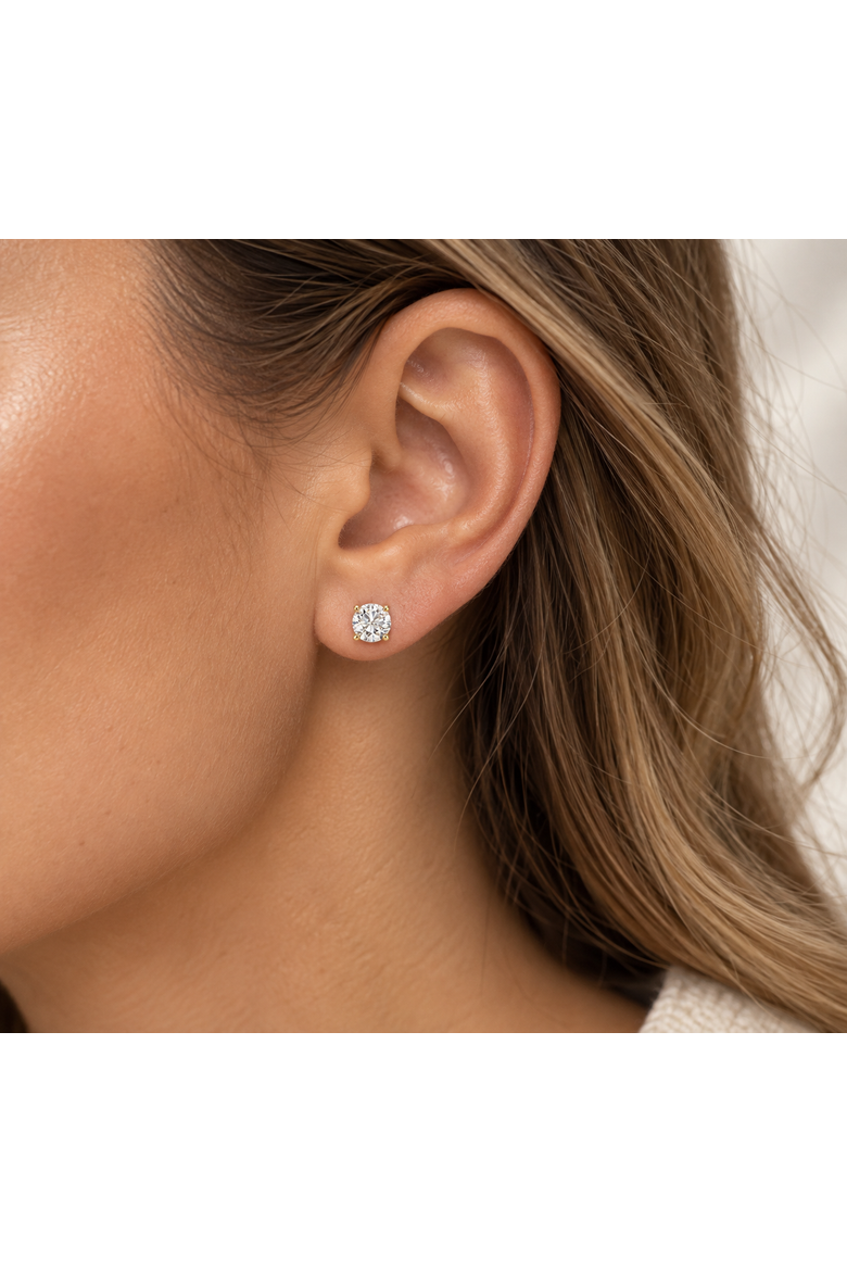 2.50Ct T.W. Round Cut 14k Diamond Studs Lab Grown Women's Earrings, Alternate, color, 14k White Gold