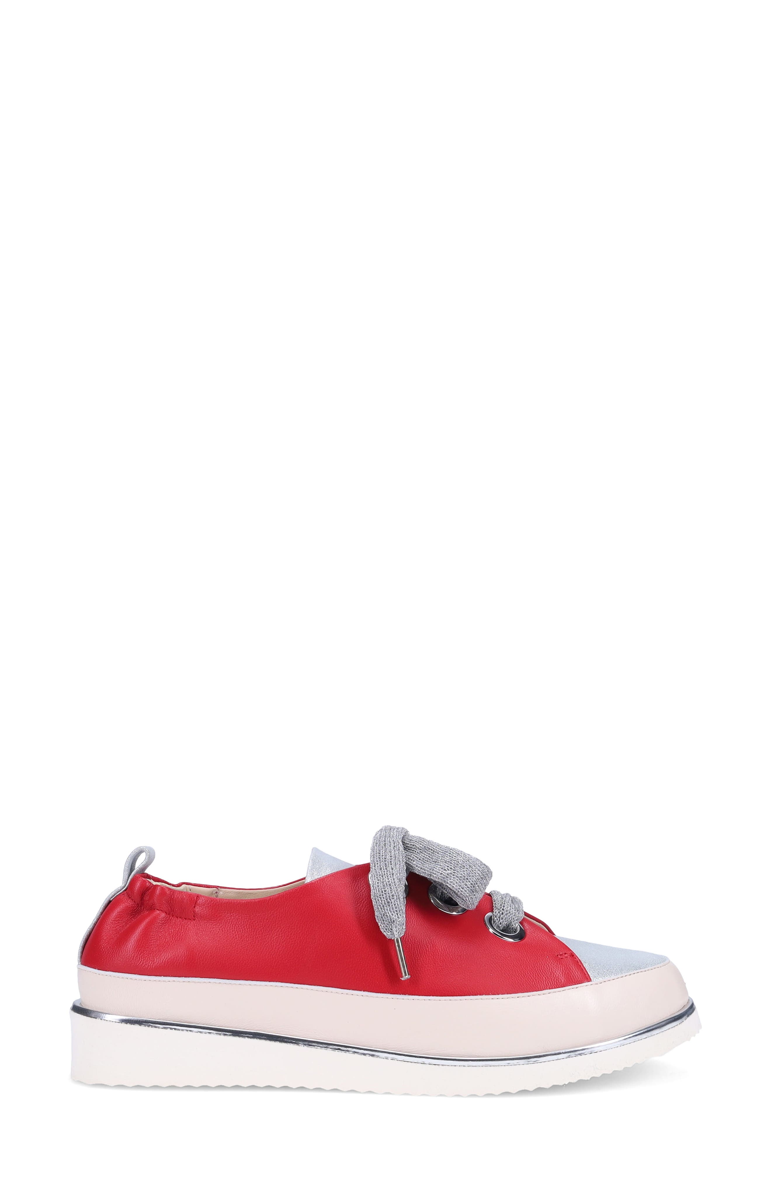 Novena Sneaker, Alternate, color, LIPSTICK/SILVER