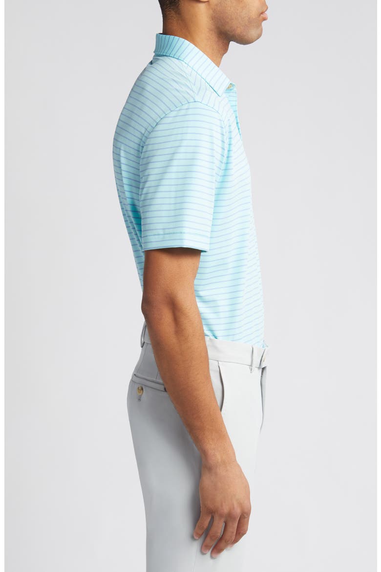 Drum Stripe Performance Jersey Polo, Alternate, color, CABANA BLUE