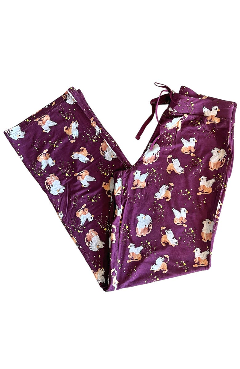 Laree + Co Griffin Adult Lounge Pants, Alternate, color, Burgundy